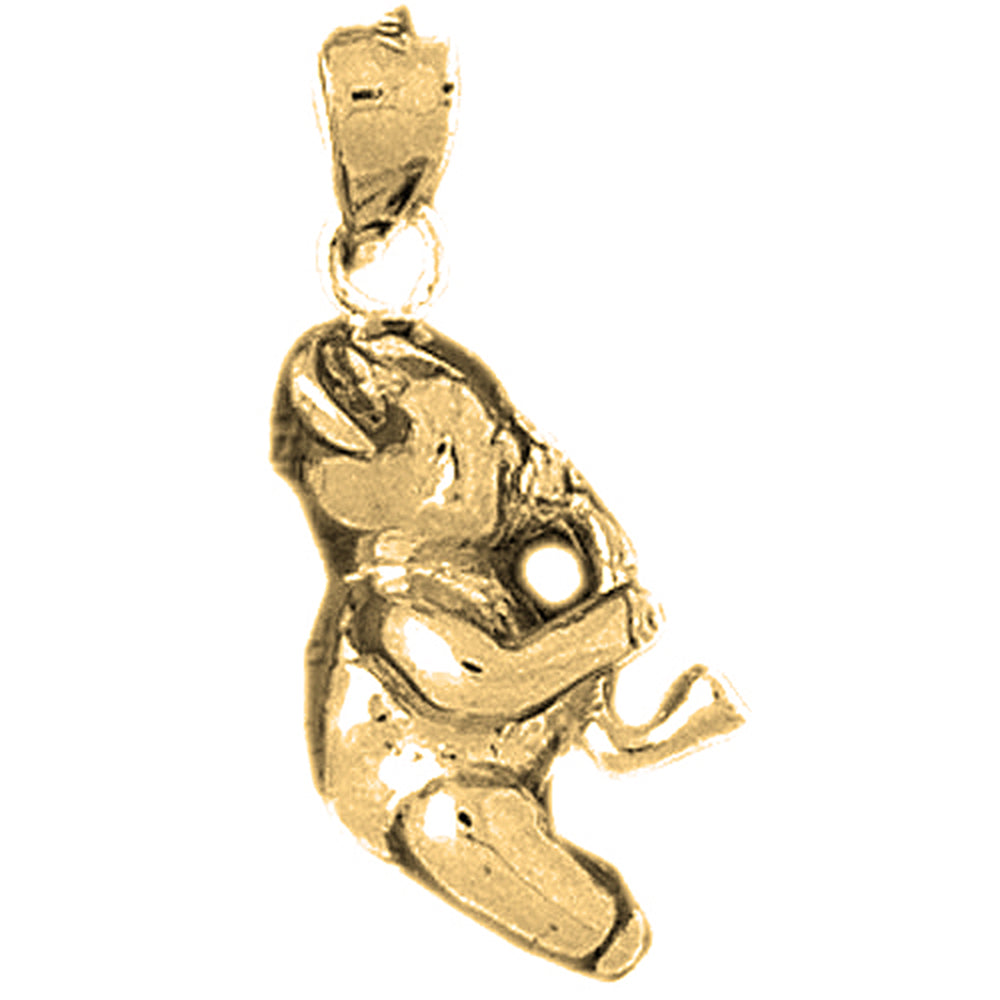 10K, 14K or 18K Gold Teddy Bear Pendant