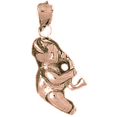 10K, 14K or 18K Gold Teddy Bear Pendant