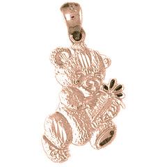 14K or 18K Gold Teddy Bear Pendant