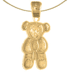 14K or 18K Gold Teddy Bear Pendant