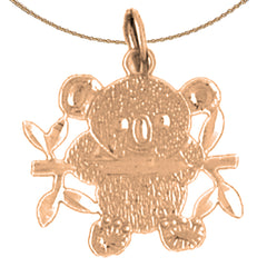 14K or 18K Gold Teddy Bear Pendant