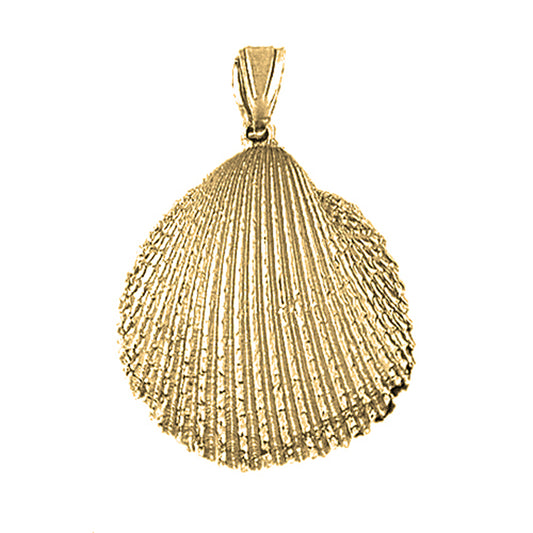 10K, 14K or 18K Gold Shell Pendant