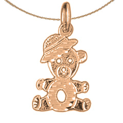 14K or 18K Gold Teddy Bear Pendant