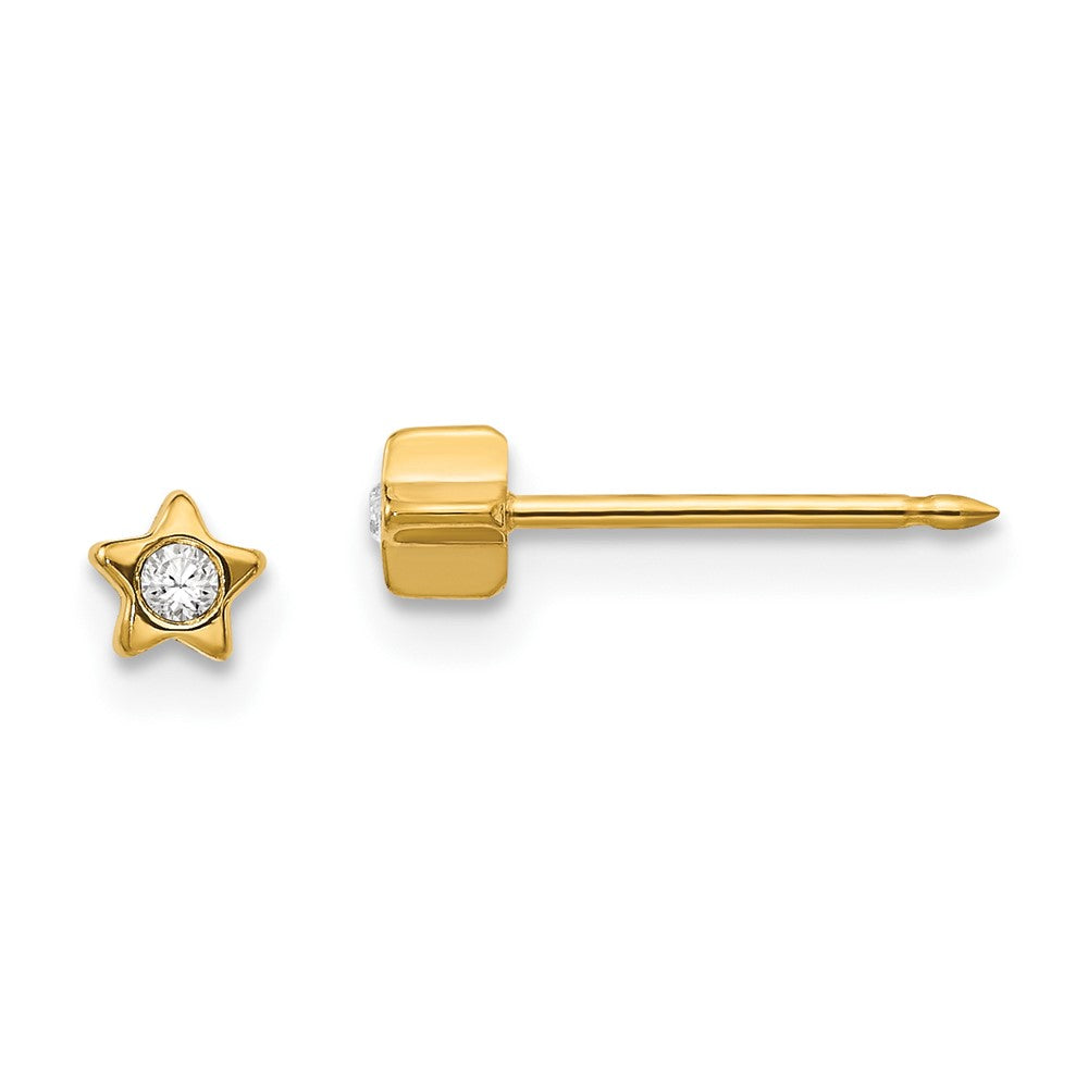 Inverness 24K Gold-plated Star with Crystal Earrings