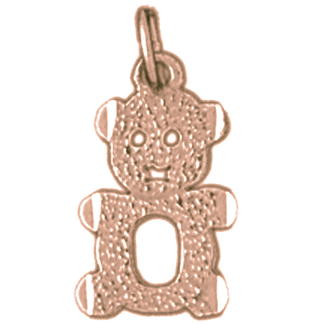 14K or 18K Gold Teddy Bear Pendant