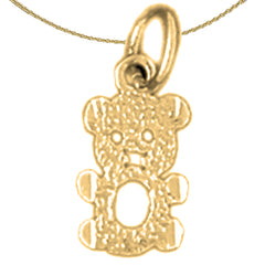 14K or 18K Gold Teddy Bear Pendant