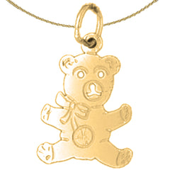 14K or 18K Gold Teddy Bear Pendant