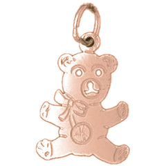 14K or 18K Gold Teddy Bear Pendant