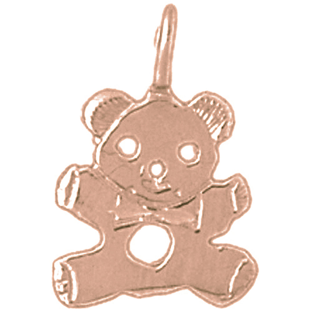 14K or 18K Gold Teddy Bear Pendant