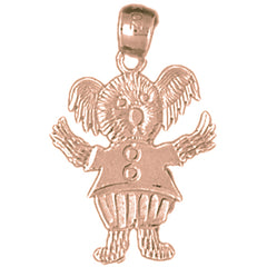 14K or 18K Gold Teddy Bear Pendant