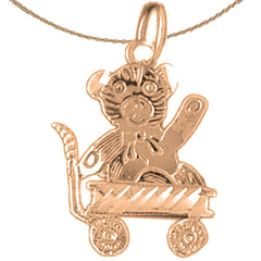 14K or 18K Gold Teddy Bear Pendant