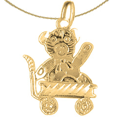 14K or 18K Gold Teddy Bear Pendant