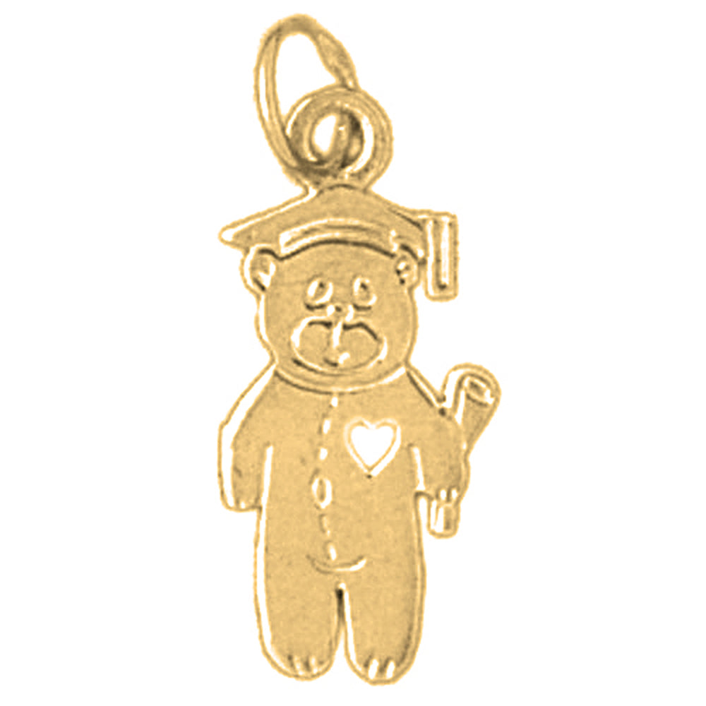 14K or 18K Gold Teddy Bear Pendant