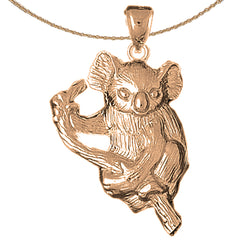 10K, 14K or 18K Gold Koala Bear Pendant