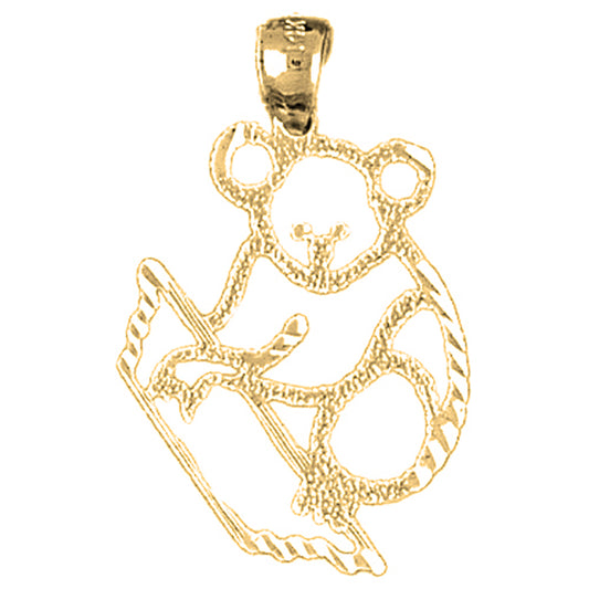 14K or 18K Gold Koala Bear Pendant