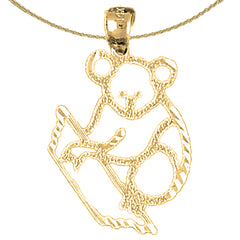 14K or 18K Gold Koala Bear Pendant