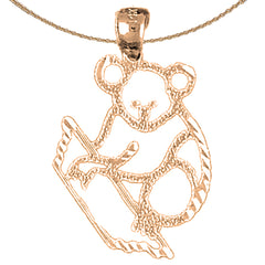 14K or 18K Gold Koala Bear Pendant