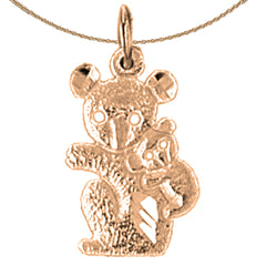 14K or 18K Gold Koala Bear Pendant