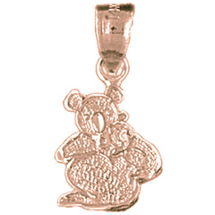 14K or 18K Gold Koala Bear Pendant