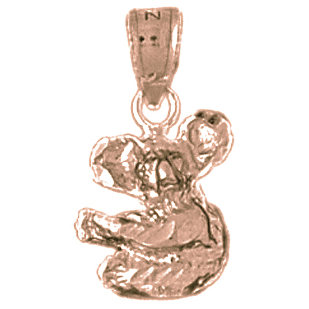 14K or 18K Gold Koala Bear Pendant