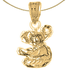 14K or 18K Gold Koala Bear Pendant