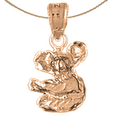 14K or 18K Gold Koala Bear Pendant