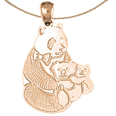 10K, 14K or 18K Gold Panda Bear Pendant