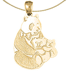 10K, 14K or 18K Gold Panda Bear Pendant