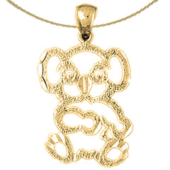 Colgante Oso de Oro de 14K o 18K