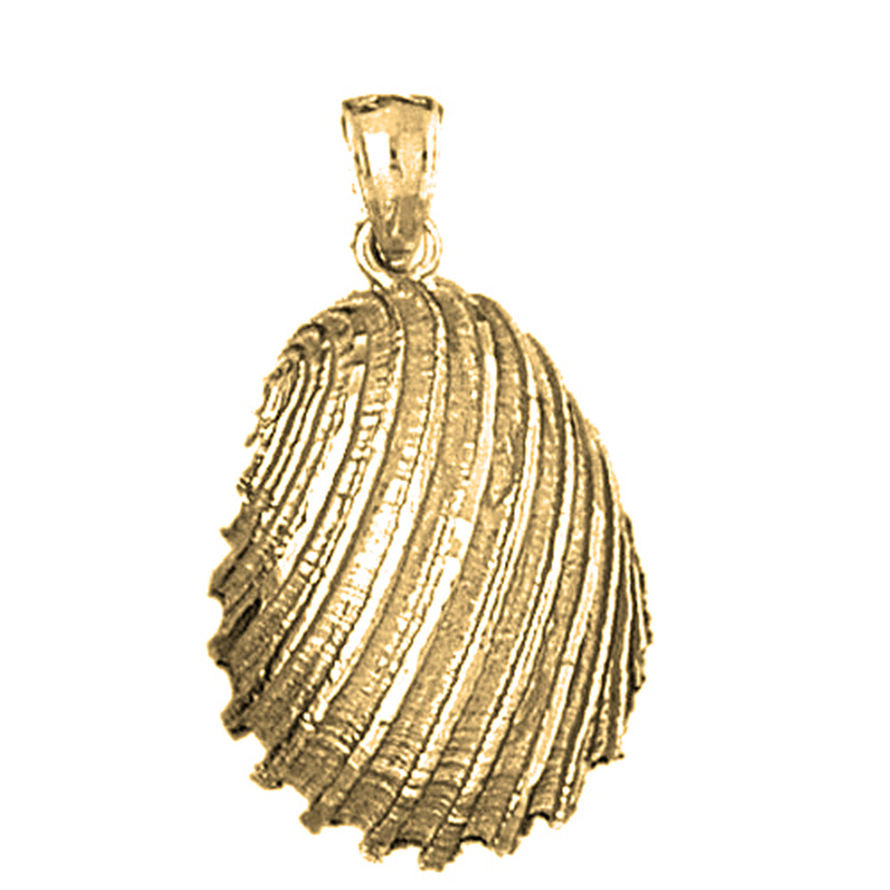 10K, 14K or 18K Gold Shell Pendant