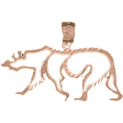 14K or 18K Gold Bear Pendant