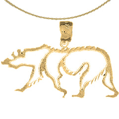 14K or 18K Gold Bear Pendant