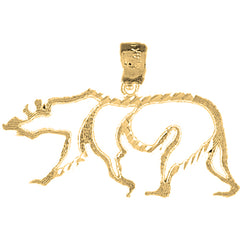 14K or 18K Gold Bear Pendant