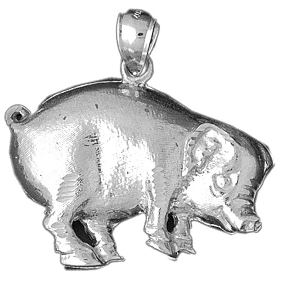 10K, 14K or 18K Gold Pig Pendant