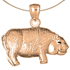 10K, 14K or 18K Gold Pig Pendant