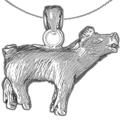 10K, 14K or 18K Gold Pig Pendant