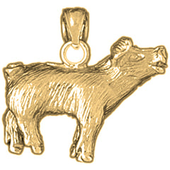 10K, 14K or 18K Gold Pig Pendant