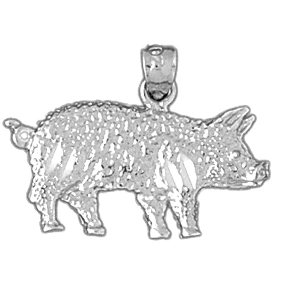 10K, 14K or 18K Gold Pig Pendant