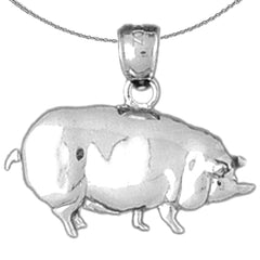 10K, 14K or 18K Gold Pig Pendant