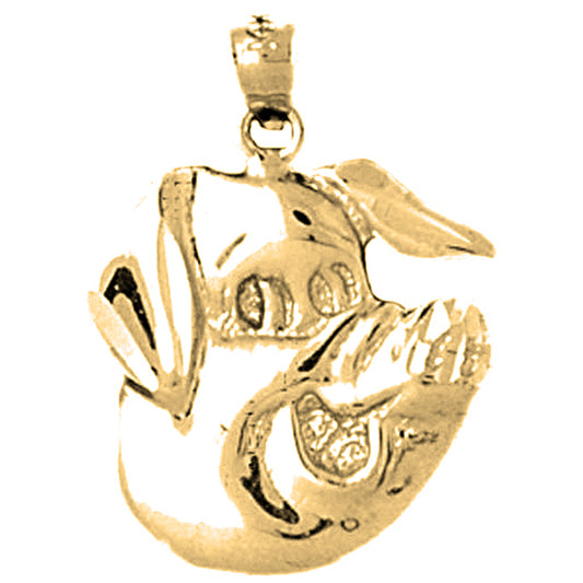 10K, 14K or 18K Gold Pig Pendant