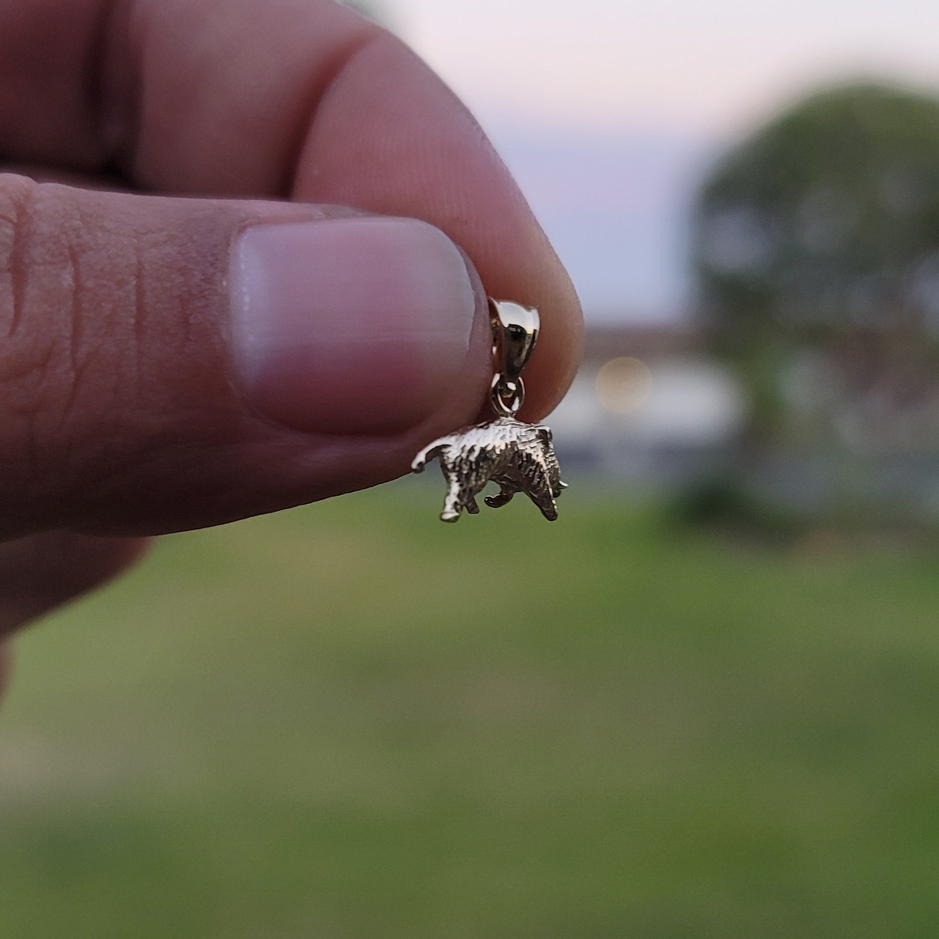 14K or 18K Gold 3D Boar Pendant