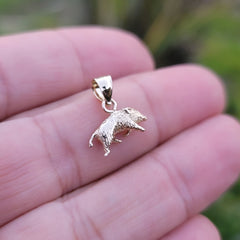 14K or 18K Gold 3D Boar Pendant