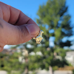 10K, 14K or 18K Gold Zebra Pendant