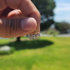 14K or 18K Gold Bison Pendant