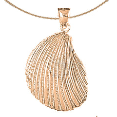 10K, 14K or 18K Gold Shell Pendant