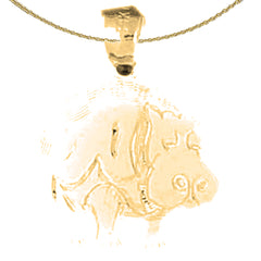 14K or 18K Gold Hippopotamus Pendant