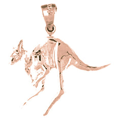 14K or 18K Gold Kangaroo Pendant