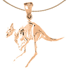 14K or 18K Gold Kangaroo Pendant