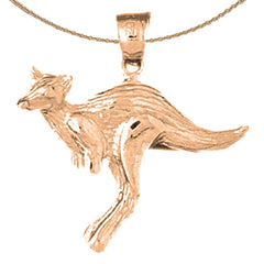 10K, 14K or 18K Gold Kangaroo Pendant