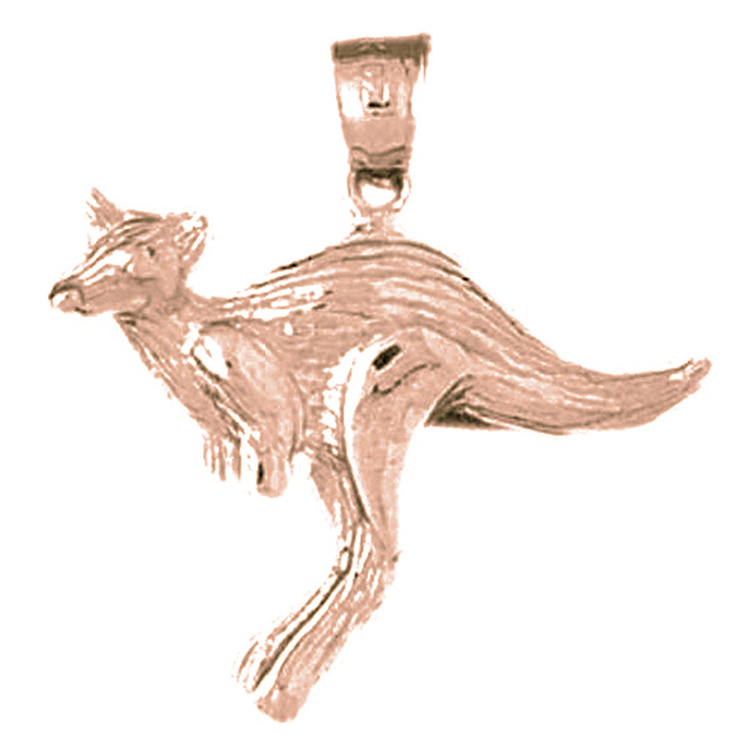 10K, 14K or 18K Gold Kangaroo Pendant